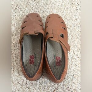 SAS Brown Leather Comfort Shoes size 9